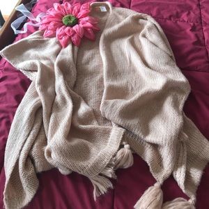 Long, short sleeve cardigan sweater